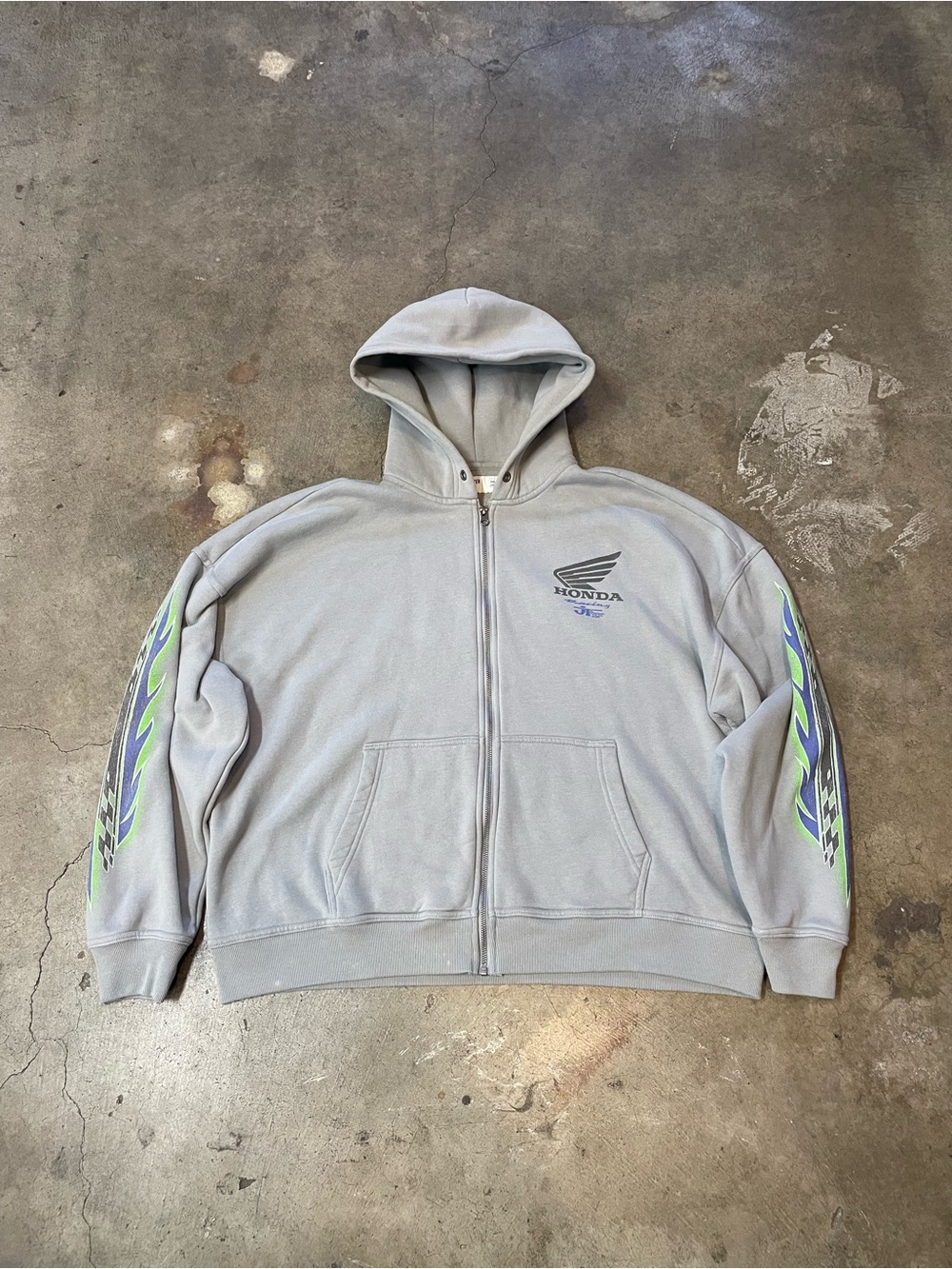 Hollister Boxy Fit Zip Up Honda Hoodie